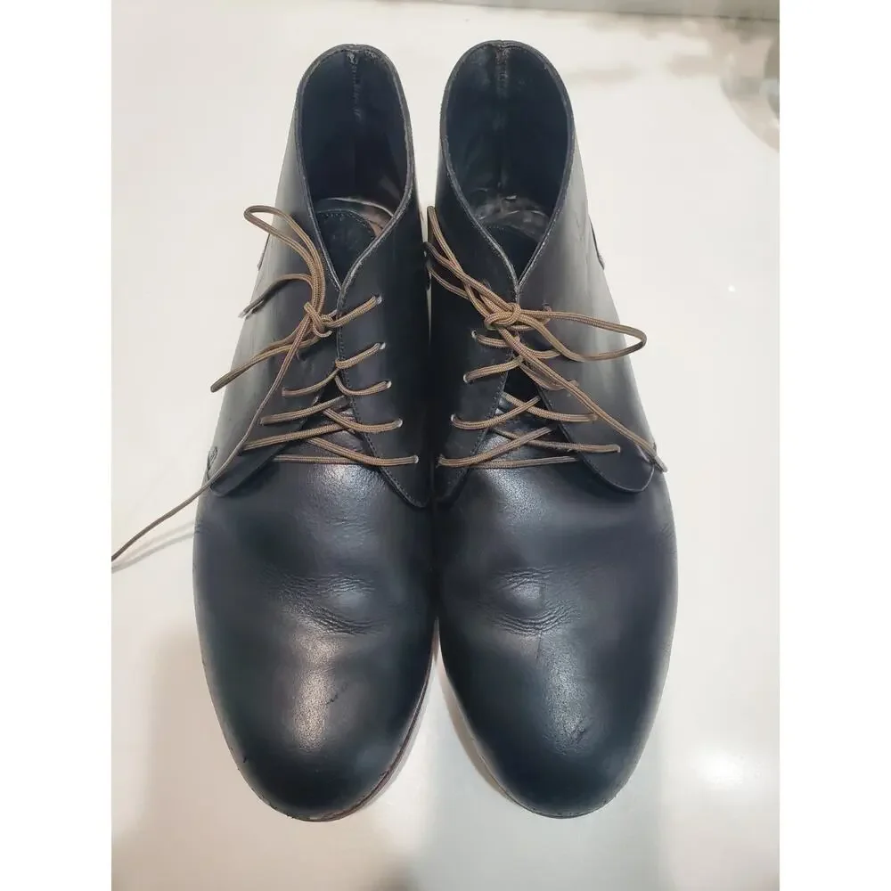 Nisolo Emilio Chukka Black Leather Boots Size 10